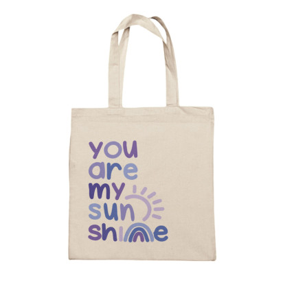 TOTE BAG - YOU ARE MY SUNSHINE MORADO