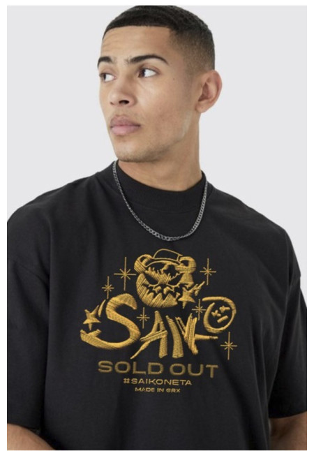 CAMISETA UNISEX SAIKO EFECTO BORDADO