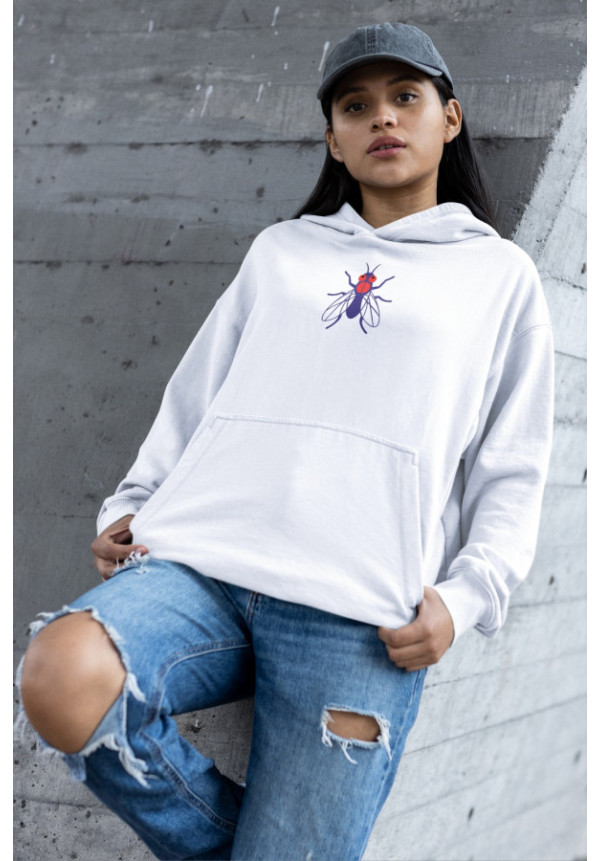 SUDADERA CON GORRO EN BOCA CERRADA